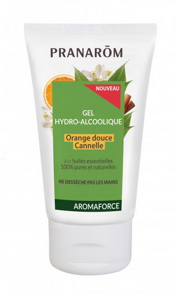 Pranarom Aromaforce Gel Hydro-Alcoolique Orange Douce Cannelle 50ml